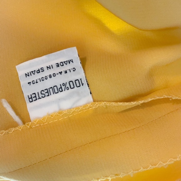 yellow vintage double breasted button up blouse - Picture 3 of 7